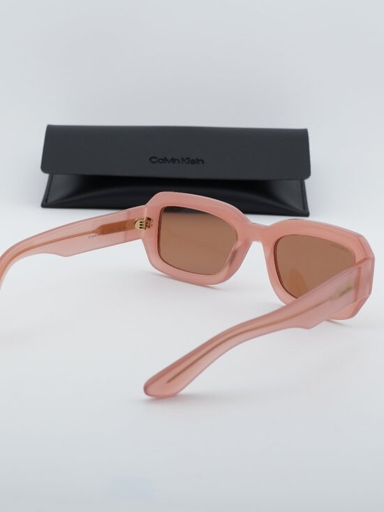 Calvin Klein CK24511S 835 Women Rectangle Sunglasses - Peach / Brown main image 7